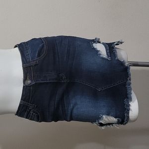 Machine Pour Neuf Mode Jean Denim Mini Skirt Sz M 97% Cotton
